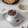Miniatyrbillede 4 af 5: Maple Digital køkkenvægt i rustfrit stål, hvid, 5 kg/1 g LCD-display 5kg/1g