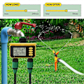 Miniatyrbillede 4 af 5: 2 udløb Vandingsautomatisk vanding Solopladning Digital sprinkler Vandventilcontroller til Garde