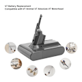 Miniatyrbilde 3 av 5: 21.6V V7 Batteriadapter + Filtre Komplett Sett Erstatning for Dyson V7 FLUFFY V7 Animal V7 Pro Støvsuger