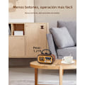 Miniatyrbild 4 av 5: Retro Multifunktionell Bluetooth-högtalare FM AM SW-radio med uppladdningsbara solpaneler Brandväggsradio Subwoofer Bärbart ljud Gold