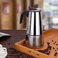Miniatyrbilde 5 av 5: Maple Kaffetrakter i rustfritt stål for hjemmet - Moka, Espresso, Percolator, Latte-servering 6 Cups
