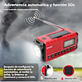Miniatyrbilde 4 av 5: Radioer, SOS, 3 moduser, leselampe, bærbar nødradio med leselys og 10000mAh oppladbart batteri, vannbestandig AM/FM/SW/NOAA Orange