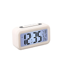 Miniatyrbild 1 av 4: Smart Digital Väckarklocka med Vit Urtavla, Bakgrundsbelysning och Automatisk Sensor