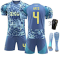 Pikkukuva 1 / 2: 2425 Ajax vieras pelipaita Hatto jalkapallopaita+sukka+suojavarusteet 18(100-110cm)
