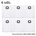 Miniatyrbild 1 av 3: Ersättningsdammsugarpåsar för Kärcher dammsugare 2.863-314.0 KFI 357 KA 40 MV4 MV5 MV6 WD2 plus WD3 WD3s WD4 WD5 SE4001 SE4002 Robotdammsugare 6 PCS