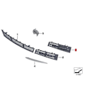 Miniatyrbilde 2 av 5: 1 par dekorativ list for bilfanger (VH+HH) for BMW 5-serie F10 F11 tåkelysramme trim 51117331769 51