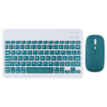 Miniatyrbilde 2 av 5: Trådløst tastatur og mus for iPad Air 5, 4 Pro, 11, Bluetooth, spansk, engelsk, Android, iOS, Windows, telefon, nettbrett cyan english