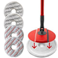 Miniatyrbilde 2 av 5: 4-pakning Mikrofiber Vaskbar for Spin & Clean Mopp Refill Støvsuger Tørr og Våt Bruk Moppekluter Pad