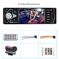 Miniatyrbild 1 av 5: 1Din Bilradio Stereo Bluetooth MP5 MP3 4.1 Tum Pekskärm, Rattstyrning, Backkamera, Satellitsändning With Remote Control