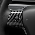 Miniatyrbild 5 av 5: Bil Interiörskydd för Tesla Model 3 Y 2017-2020 Kolfiber Ratt Skyddsram Patch