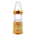 Miniatyrbillede 1 af 5: Bærbar solcelleopladelig LED-campinglampe vandtæt, 2/1 stk., indendørs batterier, solcelleoplader til mobiler 1 UND gold
