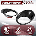 Miniatyrbild 4 av 5: Kolfiber 2st Pläterade Främre Dimljus Lamp Skydd Trim för BMW X5 F15 2014-2018