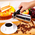 Miniatyrbilde 3 av 5: Maple Kaffetrakter i rustfritt stål for hjemmet - Moka, Espresso, Percolator, Latte-servering 6 Cups