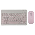 Pikkukuva 1 / 5: Langaton näppäimistö ja hiiri iPad Air 5, 4 Pro, 11, Bluetooth, espanja, englanti, Android, iOS, Windows, puhelin, tabletti pink Spanish