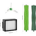 Miniatyrbilde 2 av 5: Reservedeler Kompatible for iRobot Roomba Combo J7+/Plus Kun 1 Sett med Gummibørster for Flere Overflater
