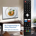Miniatyrbild 5 av 5: Ersättningsfjärrkontroll för CHIQ Smart 4K UHD TV L32H7N L32H7S U43H7AN U43H7L U43H7LX U50H7AN U50H7N U55H7A