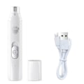 Miniatyrbilde 2 av 5: Elektrisk negleklipper for hund, USB-oppladbar negletrimmer, slitesterk, smertefri negleklipper for kjæledyr, katter, 2 blader White
