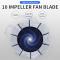 Miniatyrbild 3 av 5: Ersättning 0.5\" Inner Bore 10 Impeller Motor Fläktblad Svart
