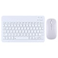 Miniatyrbilde 2 av 5: Trådløst tastatur og mus for iPad Air 5, 4 Pro, 11, Bluetooth, spansk, engelsk, Android, iOS, Windows, telefon, nettbrett white english