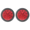 2 stk. 12V-24V 16LED Bil Runde Røde Baglygter Baglygte Stop Bremse Kører Baklygte til Lastbil