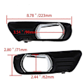 Pikkukuva 4 / 5: Sumuvalon kehys etupuskurin alempi kromiritiläkehys Toyota Camry XV40 2007 2008 2009 autoon