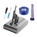 Miniatyrbilde 1 av 5: 21.6V V7 Batteriadapter + Filtre Komplett Sett Erstatning for Dyson V7 FLUFFY V7 Animal V7 Pro Støvsuger