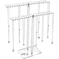 Miniatyrbillede 2 af 5: Øreringeholder, 144 poser med træbase, displaystativ Storing necklaces-b