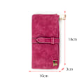 Miniatyrbillede 3 af 5: Luksuriøs lang designerpung til kvinder, Multi-position clutch taske, Multi-position pung, Kortholder pink