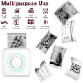 Miniatyrbilde 2 av 5: Mini Bærbar Bluetooth Termisk Skriver med 5 Ruller Utskriftspapir Kompatibel med Android iOS
