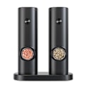 Miniatyrbilde 3 av 5: Automatisk elektrisk pepper- og saltkvern, plastmateriale, justerbart LED-lys Silver