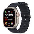 Miniatyrbilde 3 av 5: HK9 Ultra 2 Max Smartklokke, AI Kunstig Intelligens Enhet, Hjertefrekvensdeteksjon, Informasjonspåminnelse, 1GB, AMOLED, 2024 Ny Orange