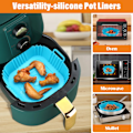 Miniatyrbilde 5 av 5: Silikon Airfryer-kurv, silikon bakebrett, gjenbrukbar pizzabakekurv, 2 stk Gray-1PCS