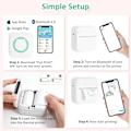 Miniatyrbillede 3 af 5: Mini Bærbar Bluetooth Termisk Printer med 5 Ruller Printerpapir Kompatibel med Android iOS