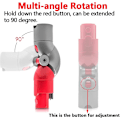Miniatyrbilde 3 av 5: Adapter for Dyson V7 V8 V10 V11 V15 Hurtigutløser Lav Rekkevidde Adapter 970790-01 Støvsuger Tilbehør Rengjøringsverktøy