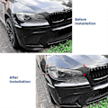 Miniatyrbild 5 av 5: Strålkastarögonbrynsöverdrag för BMW X6 E71 2008-2014 Strålkastarögonlock