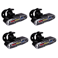 Miniatyrbillede 1 af 5: 4X USB Genopladelig For- og Baglygte til Cykel Lithium Batteri LED Cykel Baglygte Cykelhjelm Lys