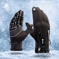 Miniatyrbild 5 av 6: vinterhandskar uppvärmda handskar snöhandskar motorcykelarbetshandskar black l