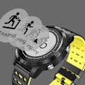 Miniatyrbild 3 av 5: IP68 Vattentät LCD Genomskinlig Skärm GPS Smartklocka N105 Puls Sömn Män Kvinnor Smartwatch för IOS Android black gray