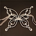 Miniatyrbild 5 av 5: Fantastisk glänsande stor fjäril strassmask för ansikte kvinnor kristall handgjord cosplay halloweenmasker smycken presenter Silver Style A