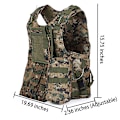 Miniatyrbild 5 av 5: Taktisk Airsoftväst med flera fickor Molle Combat Plate Carrier Armé Justerbar Pansar Utomhus CS Jaktväst Militär Utrustning Black