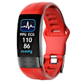 Miniatyrbild 1 av 5: P11 Plus Smart Armband Kroppstemperaturövervakning Smart Armband ECG PPG Smart Klocka Puls Blodtrycksarmband Red