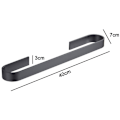 Miniatyrbillede 5 af 5: Space Aluminium Edge Single Pole 45CM Sort Sand Space Aluminium Håndklædestang Badeværelse Aluminium Single Pole Free Punch