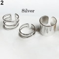 Miniatyrbild 1 av 4: 3 st/ set Finger Midi Tip Finger Knuckle Öppna Ringar Smycken Berlocker Julpresent Silver