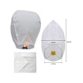 Miniatyrbillede 2 af 5: Ønske Dekorativ Lampe Hvid Oval Flammehæmmende Reb Kongming Lampe (10 Lamper),