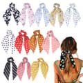 12 stk Hårskjerf Hårbånd Chiffon Blomster Scrunchie Hårbånd