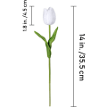Miniatyrbilde 2 av 5: 30 stk 14-tommers hvite latex-tulipanblomster for bryllupsfest hjemmedekorasjon