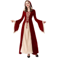 Miniatyrbillede 1 af 5: Kvinder Witch Vampire Cosplay Retro Maxikjole med snoretræk S