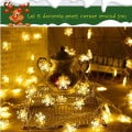 Miniatyrbilde 5 av 5: Varm farge snøfnugg batteri mønster med blinkende 6 meter 40 LED lys Snowflake strenglys julepynt S