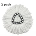 Pikkukuva 1 / 2: Mikrokuituiset pyörivät mopin tarvikkeet kääntyviin moppipäihin white 2pcs