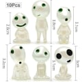 Miniatyrbillede 3 af 5: 10 Træ Elf Figurer Prinsesse Mononoke Lysende Træ Elver Dukke Ornament Ånd Kodama Potte Have Dekoration Mikr